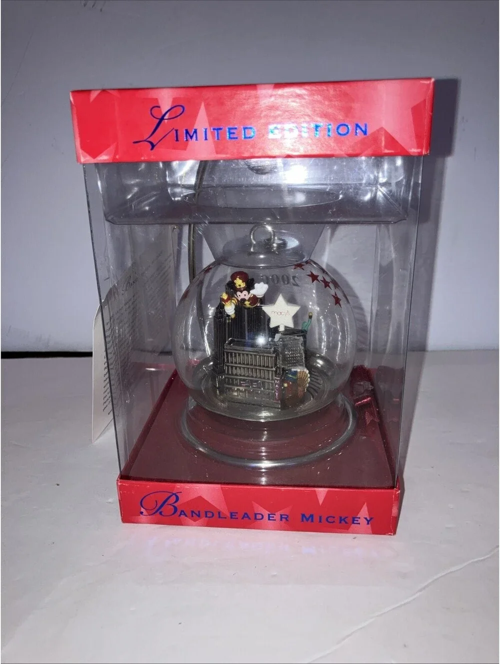 VTG 2000 Lenox Disney Bandleader Mickey Silverplated Macy’s NYC Ornament NEW